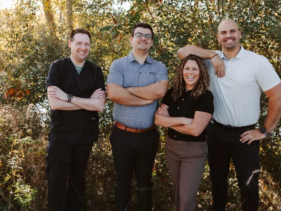 Our team, outdoors in Grand Rapids
